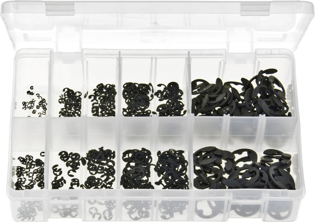 Assorted E clips (metric sizes)