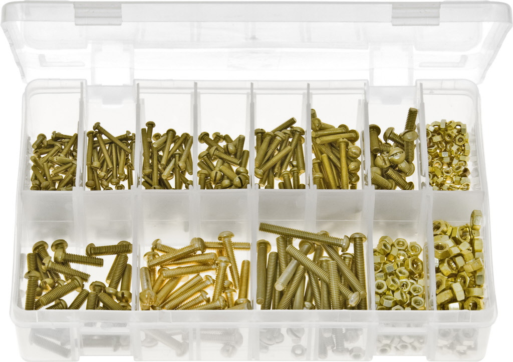 Assorted Brass BA Round Head Slotted Machine Screws AB4N 501672012081