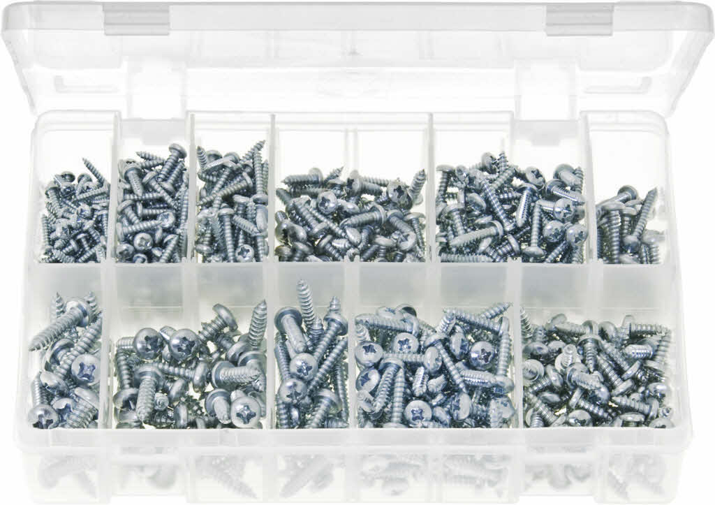 Assorted box of self tapping screws